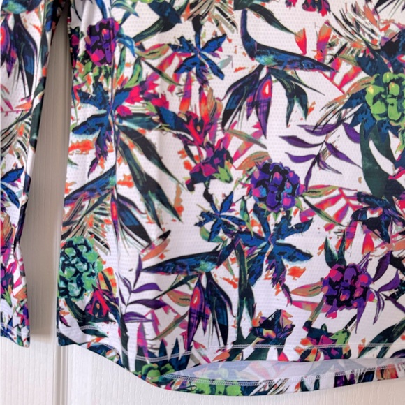 REEL LEGENDS QUICK DRY, SUN PROTECTION, LONG SLEEVE TOP. FREELINE TROPICAL PRINT - Picture 2 of 11